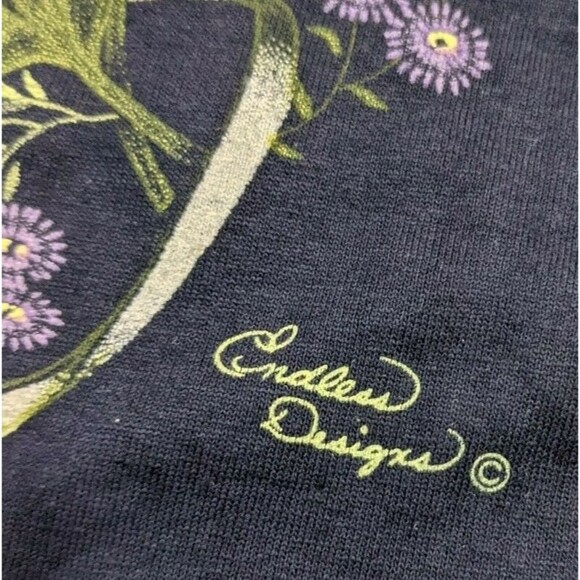 VTG 90s Endless Designs Floral Butterfly Tee T-shirt Size 2X XXL Made in USA NWT - Picture 3 of 5